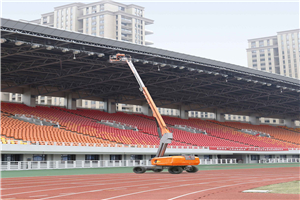 天津大學(xué)體育館購(gòu)買32米直臂高空車